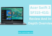 photo of Acer Swift 3 SF315-41G laptop with bluish background
